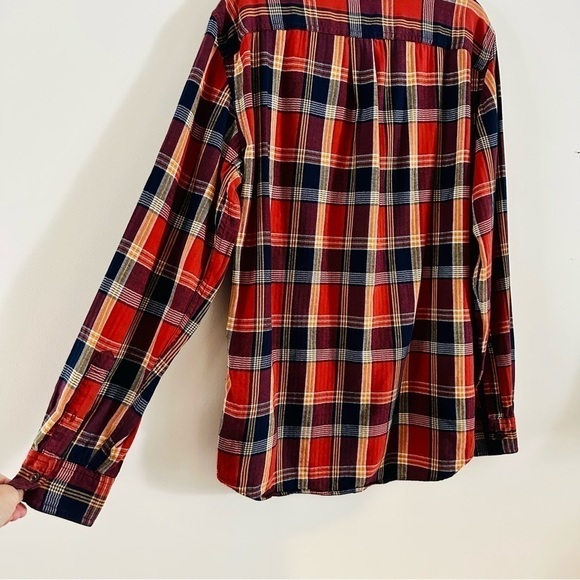 Gap Men's standard Fit - Plaid Flannel  Long Sleeve 100% Cotton Size Medium - Picture 3 of 7